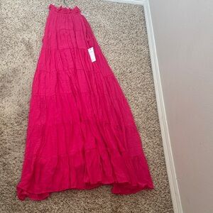 Aura Vibrant Pink A-Line Skirt